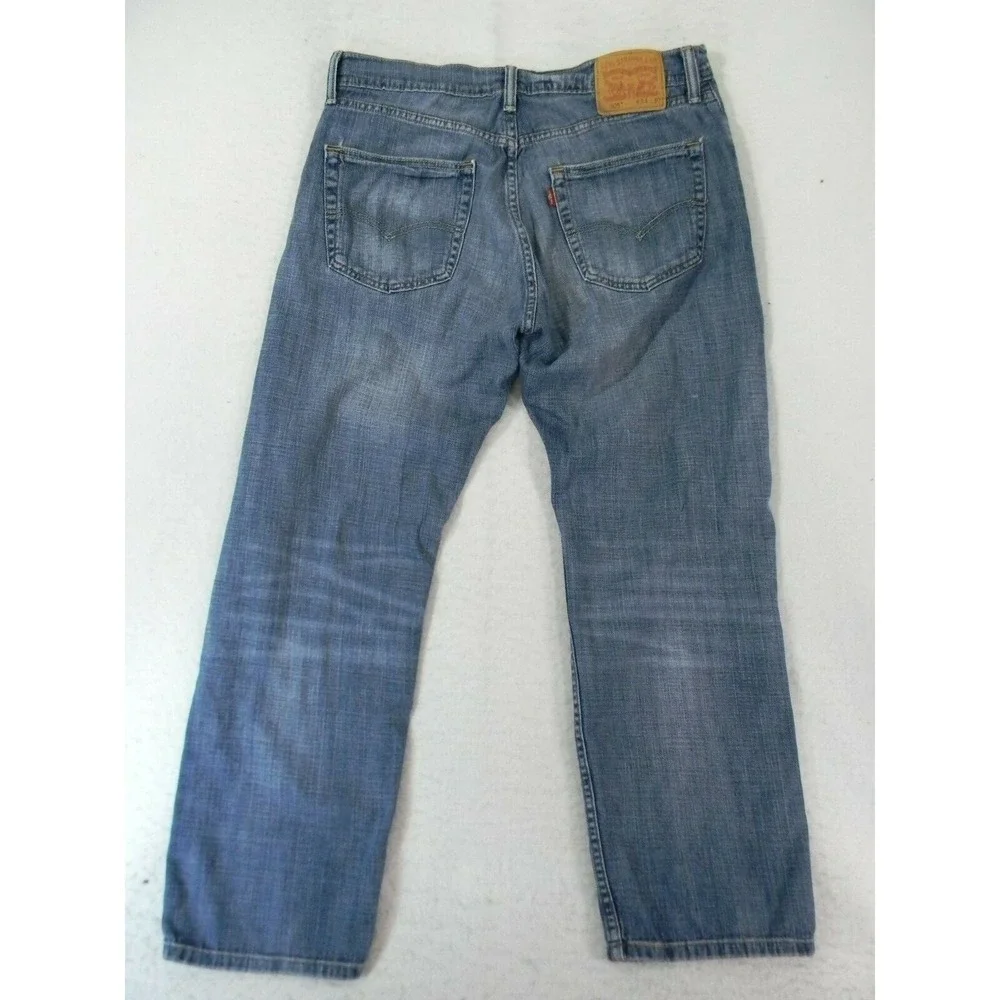 Levi's‎ 505 jeans Men's 34 x 30 Regular Fit Straight blue stretch denim pants